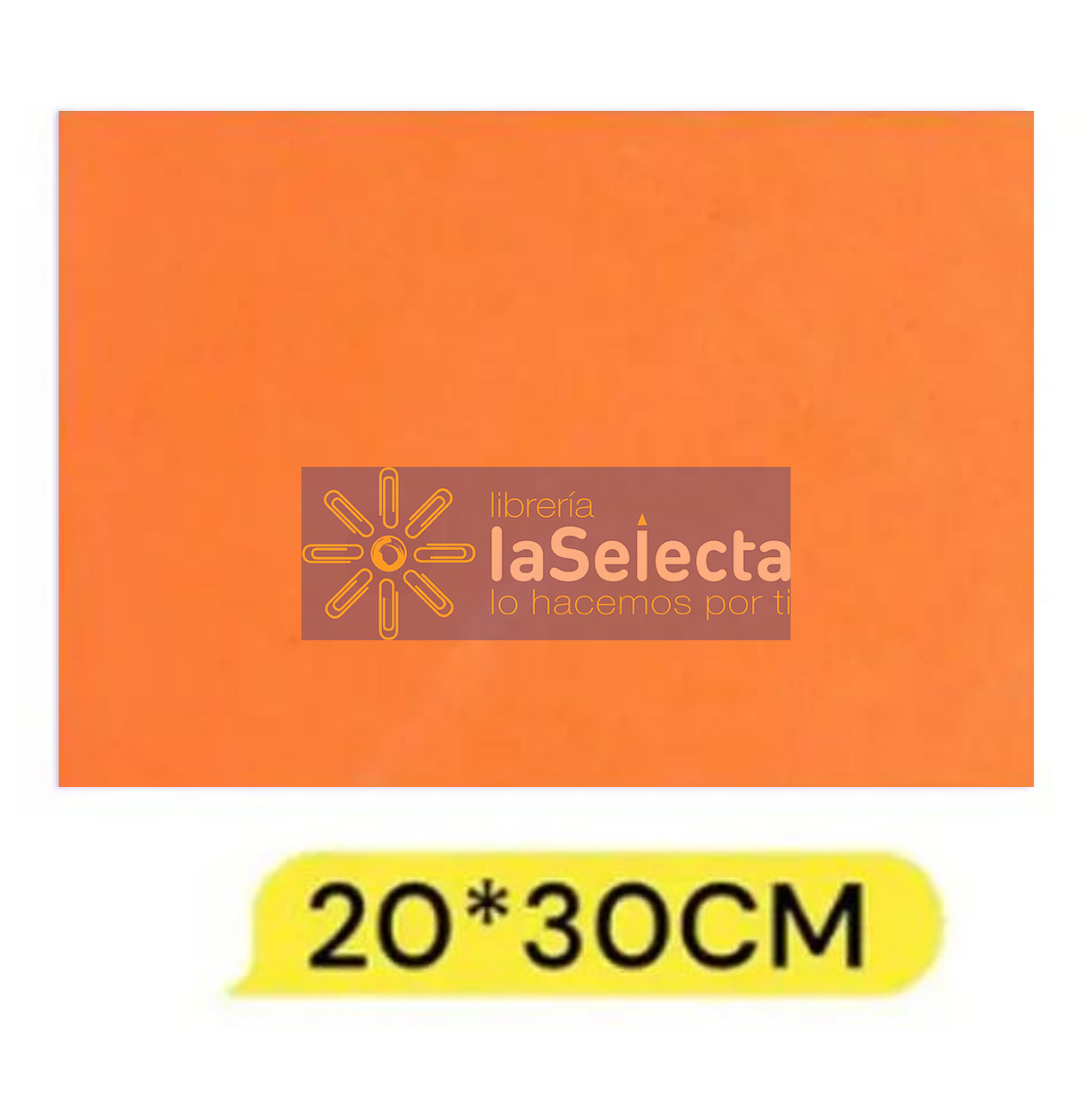 GOMA EVA LISA 20X30 CM 2MM NARANJO IMPORTADO